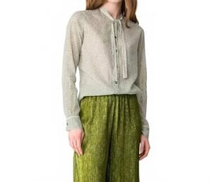 NEW FORTE FORTE women's les petites pois shirt in lichene